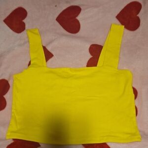 Charlotte Russe Bright Yellow Crop Top